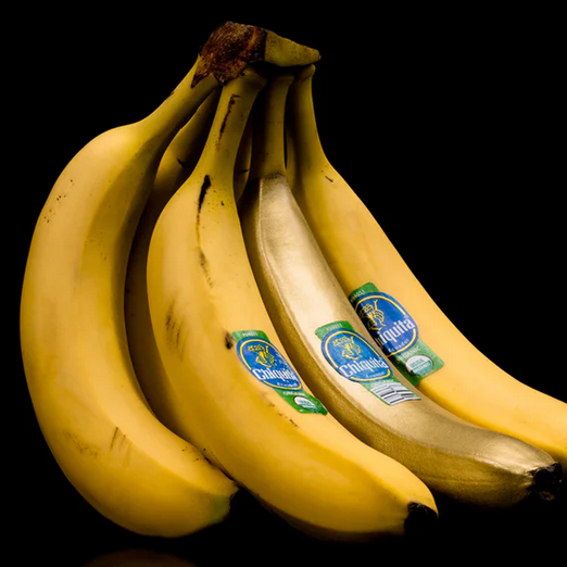 bananas with stickers