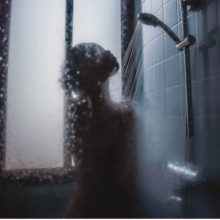 scrub in shower