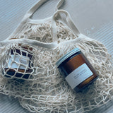 ANCHOR 8 oz.  Amber Glass Candles -  Almond & Fig Leaf