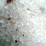 Close-up of white and pink salt and petal