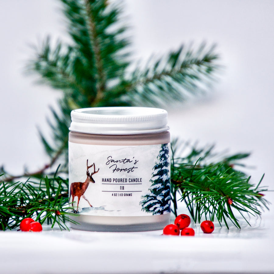 Santa's Forest Holiday Candle