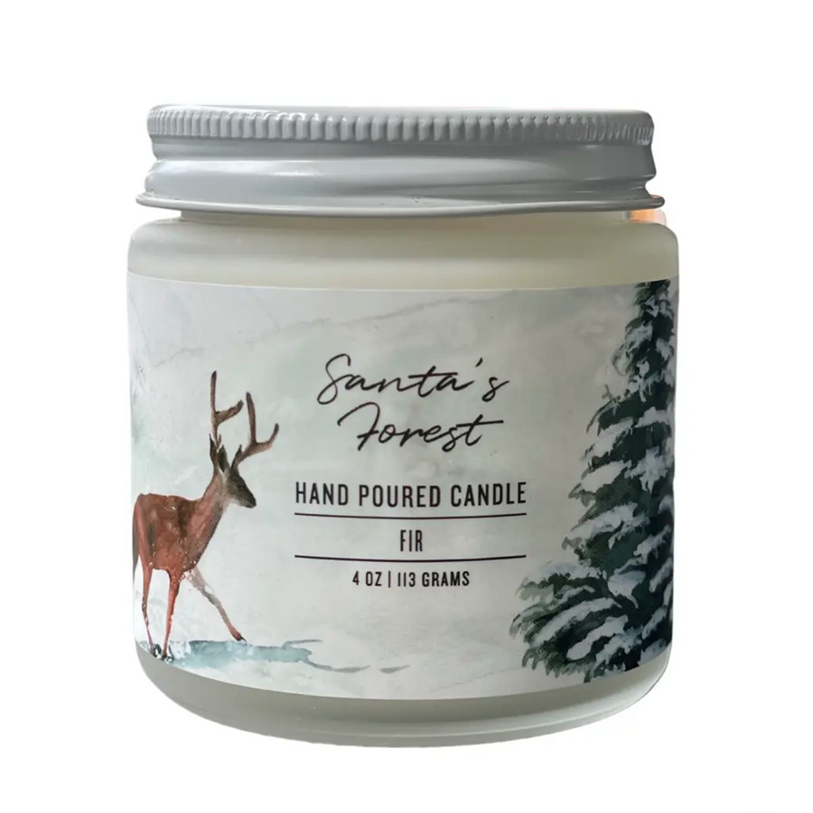 Santa's Forest Holiday Candle