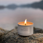 Sealuxe Anchor candle burning outdoors