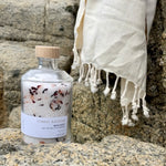 Sealuxe Forest Bathing bath salts displayed with a towel