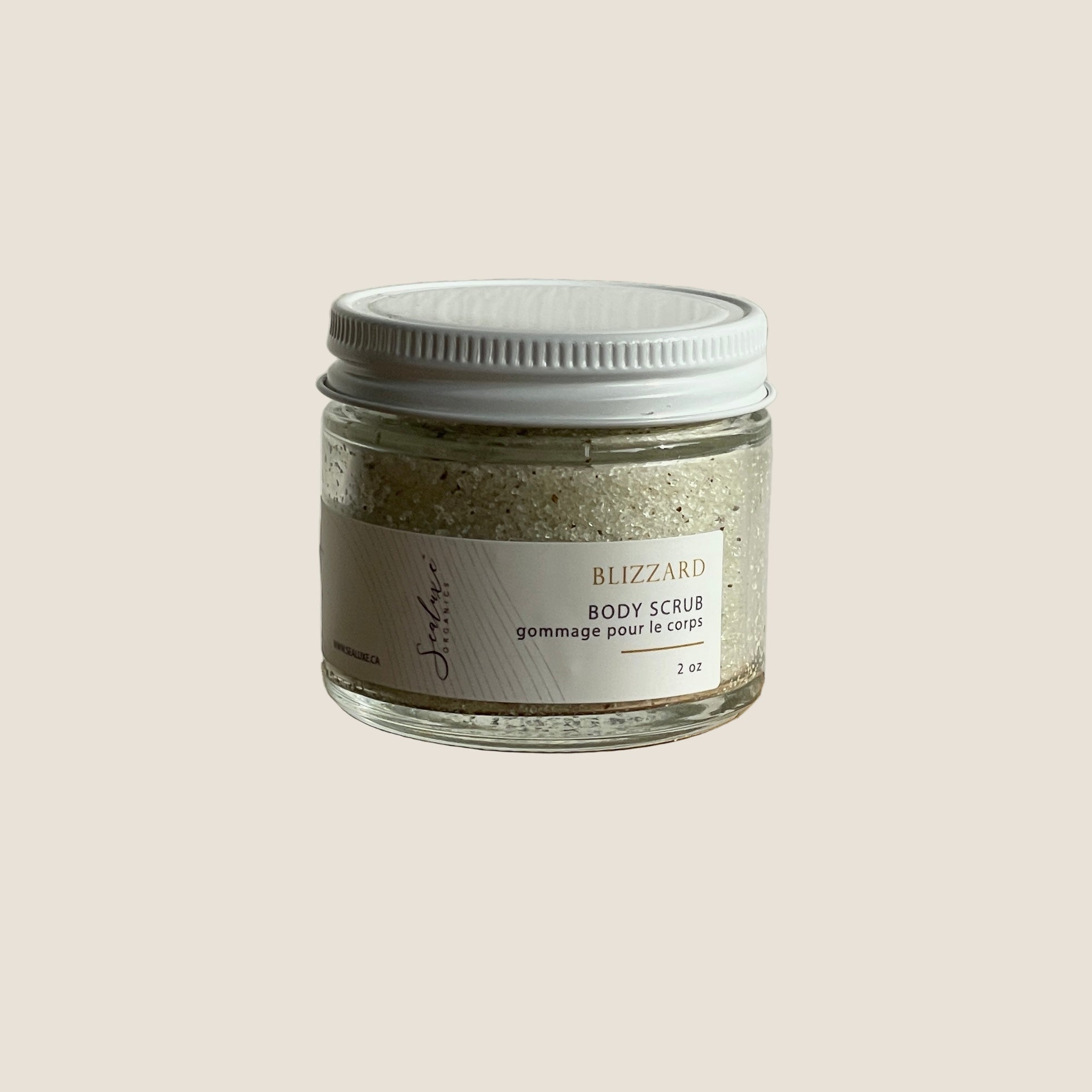 Sealuxe mini Blizzard body scrub jar