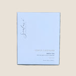 A square white box of Sealuxe Organics Lemon Lavender Bath Tea. The box features elegant black cursive branding and gold text indicating the product name and type.