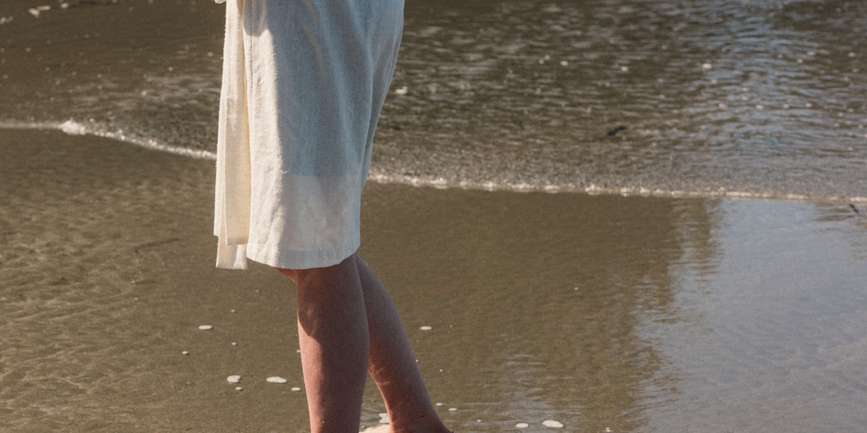 thalassotherapy walking in the ocean as the tide comes in